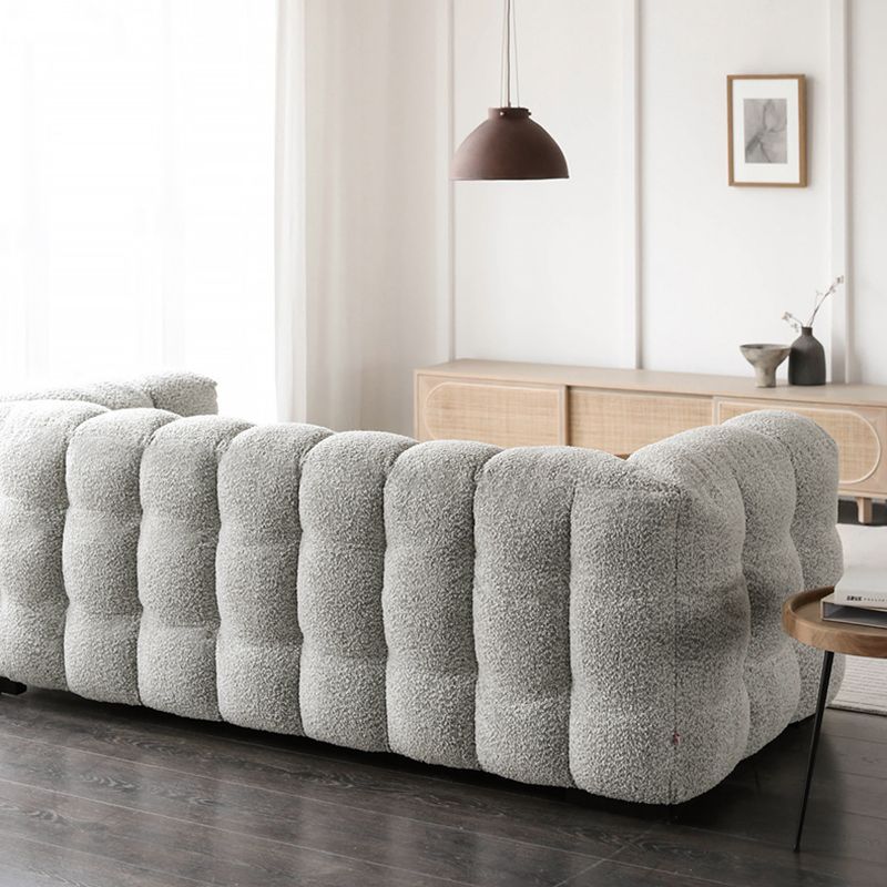 Contemporary Wooden Standard  Sofa Tuxedo Arm Tight Back Sofa