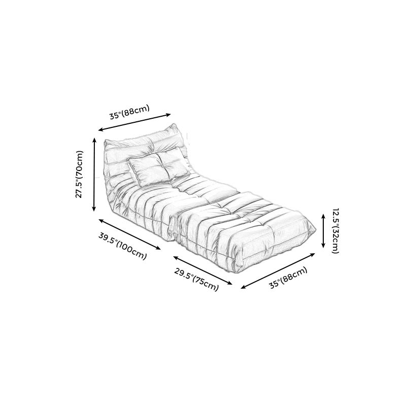 Contemporary Armless Accent Chair Modern Chair with Biscuit Back