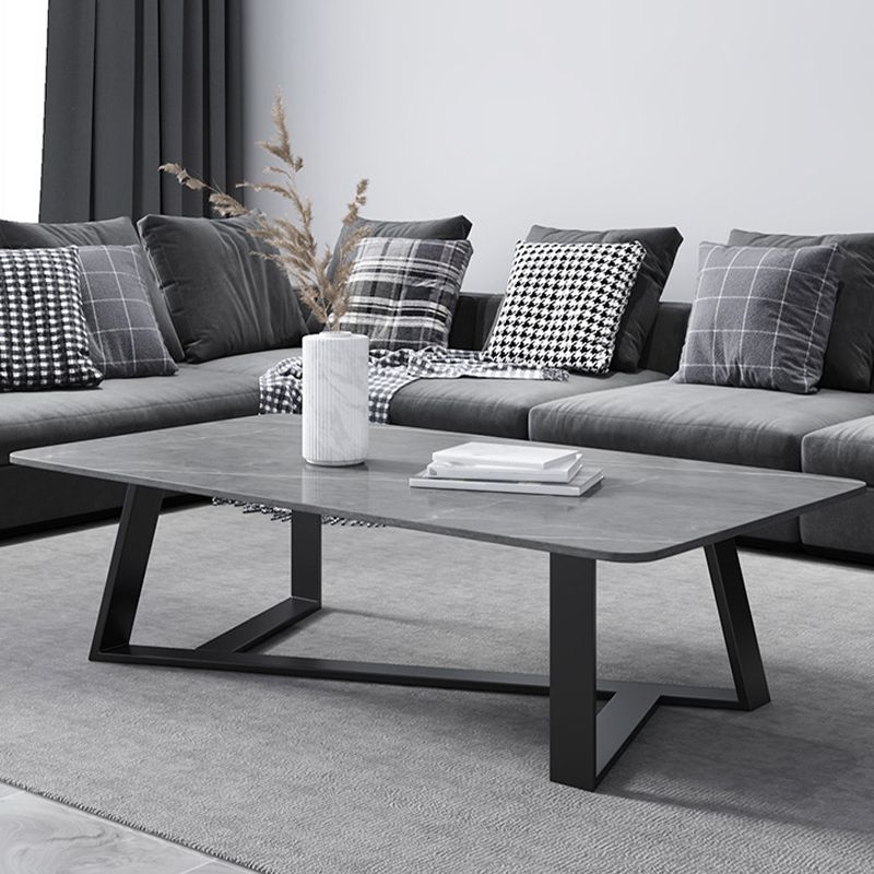 X-Base Coffee Cocktail Table Rectangle Coffee Table with Marble Top Clearhalo 'Coffee & Accent Tables' 'Coffee Tables' 'coffee_tables' 'furn' 'furn_coffee_tables' 'Furniture' 'Living Room Furniture' 1200x1200_1da79972-f7c3-44cb-a573-b39ee66f4f1c