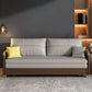 Contemporary Storage Sleeper Sofa Solid Wood  Square Arm Sofa Bed