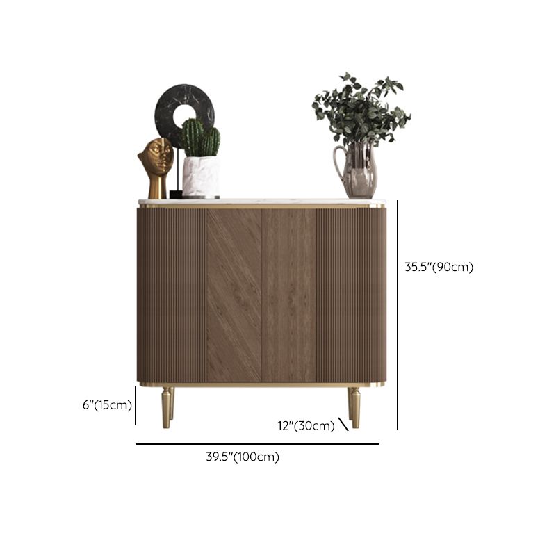 Glam Sideboard Cabinet Marble Sideboard Tavolo con porte per sala da pranzo
