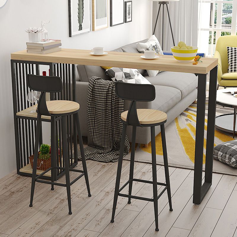 Glam Pub Height Dining Table Wooden Top Pub Table for Patio Use Clearhalo 'Bar Furniture' 'Bar Tables' 'bar_tables' 'furn' 'furn_bar_tables' 'Furniture' 'Kitchen & Dining Furniture' 1200x1200_1dac4d70-3c3d-4200-8f2c-094ab3b262bb