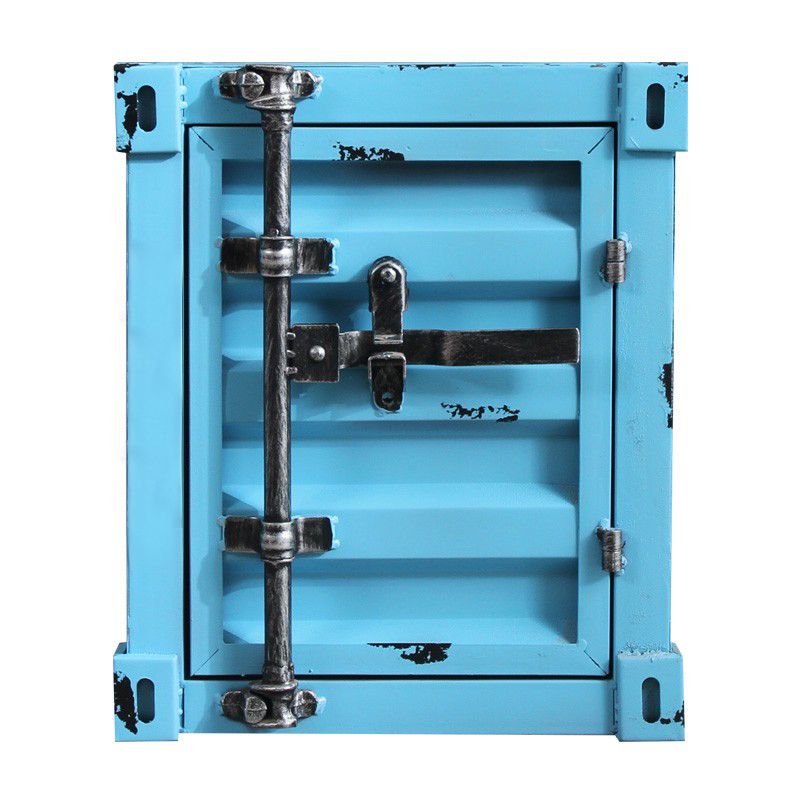 産業長方形のベッドサイドキャビネットメタルナイトテーブルストレージ付き