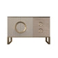 Sideboard in metallo a buffet in pietra in stile glam con 3 disegni