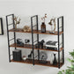 Wall Unit Industrial Bookshelf with Iron Frame Pine Wood Bookshelf Clearhalo 'Bookcases' 'furn' 'furn_bookcases' 'Furniture' 'furniture_bookcases' 'kitchen' 'kitchen_bookcases' 'Living Room Furniture' 'Office Furniture' 1200x1200_1dae655f-6124-49ac-b1ac-c02bb263740b