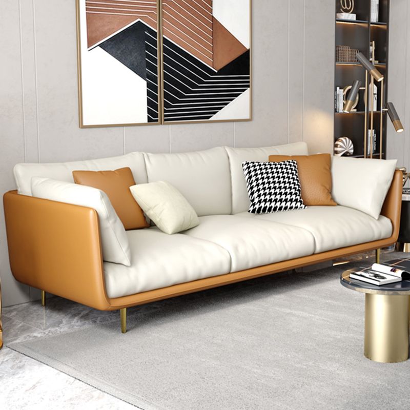 静止した染色抵抗性革張りのリビングルーム枕トップアーム席