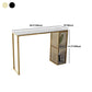 Table de table de bar en marbre rectangle luxueux Table de comptoir 1/3 pièces avec tabourets hauts