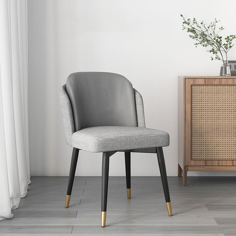 Glam Metal Dining Room Chair Upholstered Fabric Dining Side Chair for Restaurant Use Clearhalo ' kitchen&dining_furn' 'Dining Chairs' 'Dining Tables & Seating' 'dining_chair' 'furn' 'furn_dining_chair' 'Furniture' 'furniture_dining_chair' 'Kitchen & Dining Furniture' 'kitchen' 1200x1200_1db05daf-eae0-4830-aacb-90e97219c86d