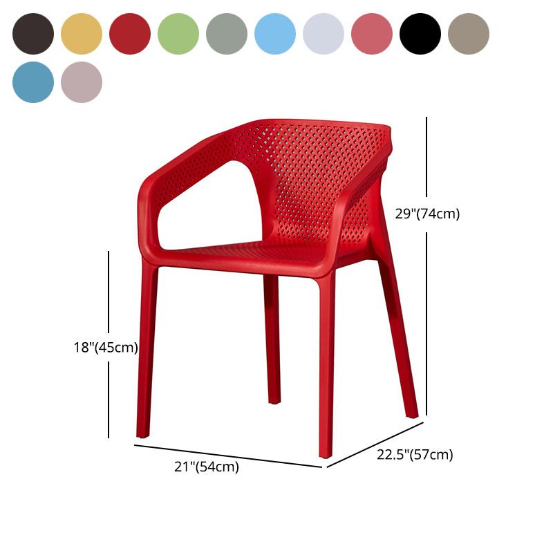 Modern Style Stackable Chair Dining Arm Chair with Plastic Legs for Kitchen Clearhalo ' kitchen&dining_furn' 'Dining Chairs' 'Dining Tables & Seating' 'dining_chair' 'Furniture' 'furniture_dining_chair' 'Kitchen & Dining Furniture' 'kitchen' 1200x1200_1db065af-a53a-4e71-978a-04a39962a591
