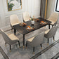 Stone Top Dining Table Contemporary Rectangle Table with 4 Black Legs Clearhalo 'Dining Tables & Seating' 'Dining Tables' 'dining_table' 'furn' 'furn_dining_table' 'Furniture' 'furniture_dining_table' 'Kitchen & Dining Furniture' 'kitchen' 'kitchen_dining_table' 1200x1200_1db11dff-2485-4ed5-abfb-d1f2c5518485