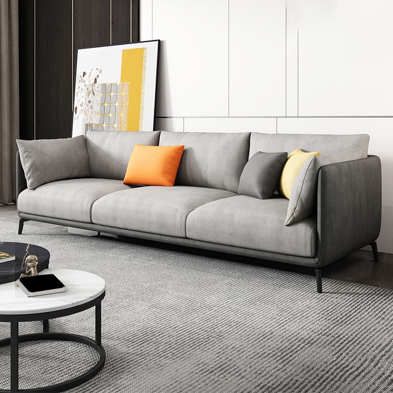 Glam Cushions Standard Pillow Top Arm 3-seater Faux Leather Sofa Clearhalo 'furn' 'furn_sofas' 'Furniture' 'Living Room Furniture' 'Sofa' 'sofas' 1200x1200_1db15cdc-655d-4cbe-9e15-9197f6b89bee