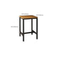 Industrial Indoor Bar Dining Table Square Metal and Wood Bar Table Clearhalo 'Bar Furniture' 'Bar Tables' 'bar_tables' 'furn' 'furn_bar_tables' 'Furniture' 'Kitchen & Dining Furniture' 1200x1200_1db1e688-ddef-4ee0-85ce-58961e895362