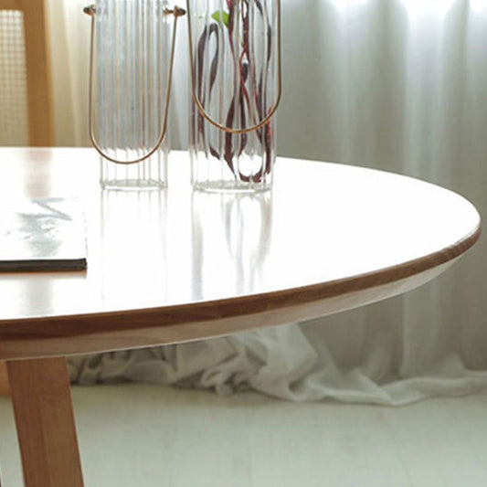 Moderner massives Holz Oval Office Desk 29.53 "hoher natürlicher Schreibtisch