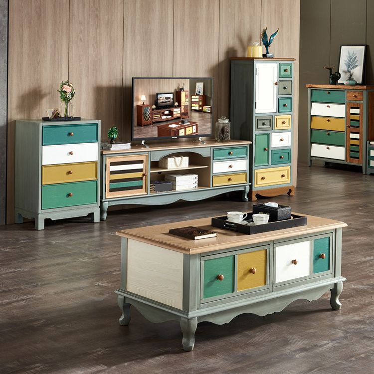 Cassettiera portaoggetti costiera Cassettiera in legno massello con cassetti multipli