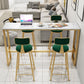 Traditional Luxury Bar Table Rectangle Stone Bar Table with Trestle Base Clearhalo 'Bar Furniture' 'Bar Tables' 'bar_tables' 'furn' 'furn_bar_tables' 'Furniture' 'furniture_bar_tables' 'Kitchen & Dining Furniture' 1200x1200_1db517eb-b524-4cc0-a443-7d6654ead3aa