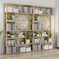 Modern Living Room Etagere Bookshelf Iron Frame Manufactured Wood Shelf Bookcase Clearhalo 'Bookcases' 'furn' 'furn_bookcases' 'Furniture' 'furniture_bookcases' 'Office Furniture' 1200x1200_1db524cb-fc7a-4820-ace2-71ca713ff709