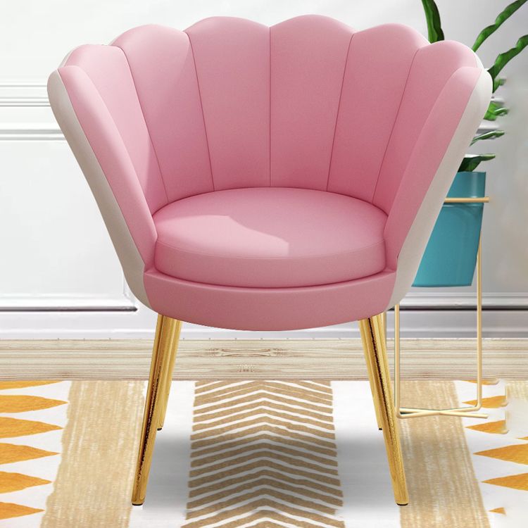 Scandinavian Style Metal Dining Chair Home Armless Cushion Crown Top Back Single Chair Clearhalo ' kitchen&dining_furn' 'Dining Chairs' 'Dining Tables & Seating' 'dining_chair' 'furn' 'furn_dining_chair' 'Furniture' 'furniture_dining_chair' 'Kitchen & Dining Furniture' 'kitchen' 1200x1200_1db60d1f-698c-41a7-b2a0-a3ef2f59da8c