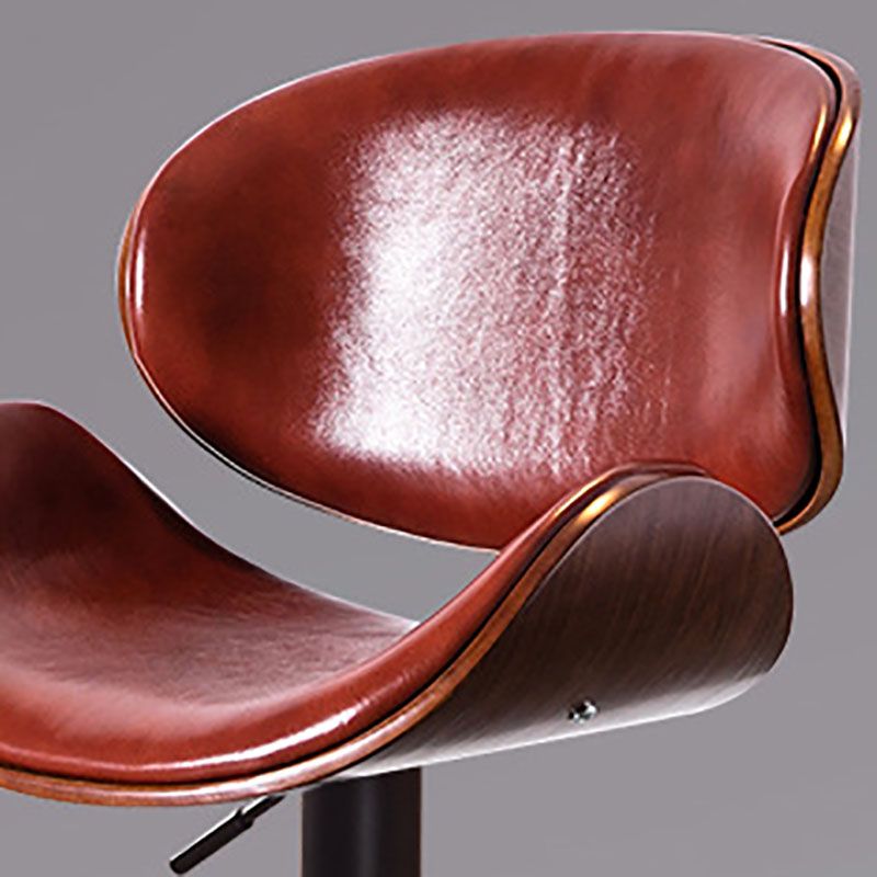 Mobili da poggiapieno in pelle bassa in metallo in metallo contemporaneo