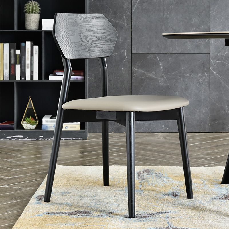 Armless Dining Room Chairs Modern Solid Wood Side Chairs for Dining Room Clearhalo 'Dining Chairs' 'Dining Tables & Seating' 'dining_chair' 'furn' 'furn_dining_chair' 'Furniture' 'furniture_dining_chair' 'Kitchen & Dining Furniture' 1200x1200_1db84b84-4a30-4a3d-bf3c-f105297c9508