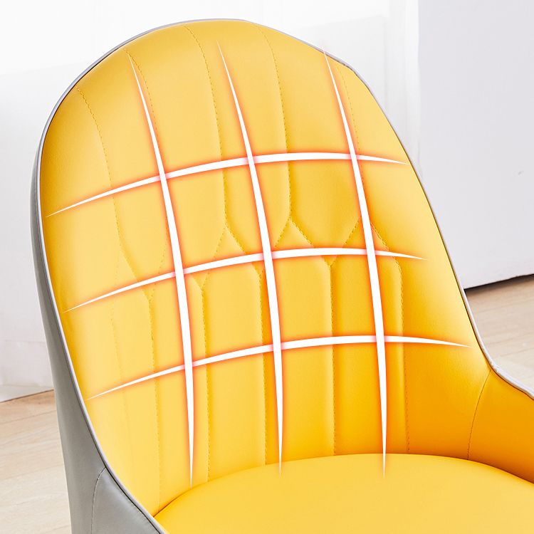 Scandinavian Style Metal Dining Chair Dining Room Upholstered Parsons Armless Chair Clearhalo ' kitchen&dining_furn' 'Dining Chairs' 'Dining Tables & Seating' 'dining_chair' 'furn' 'furn_dining_chair' 'Furniture' 'furniture_dining_chair' 'Kitchen & Dining Furniture' 'kitchen' 1200x1200_1db8b368-f63a-40f8-8245-668c1aecdb39