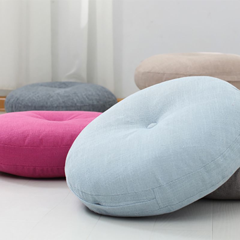 Modern Pouf Ottoman Cotton Upholstered Tufted Tear Resistant Round Ottoman Clearhalo 'furn' 'furn_ottomans_poufs' 'Furniture' 'Living Room Furniture' 'Ottomans & Poufs' 'ottomans_poufs' 1200x1200_1db9505d-112f-42f0-8ee3-c281b44f1c9a