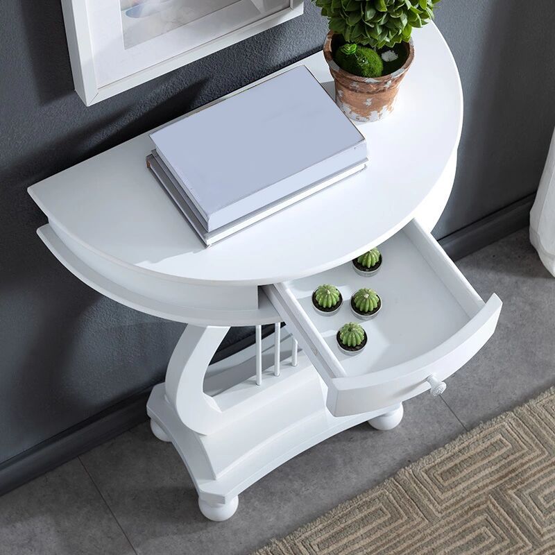 11"W Mid-Century Modern Console Table Single Drawer Console Sofa Table Clearhalo 'Console Tables' 'console_tables' 'Entry & Mudroom Furniture' 'furn' 'furn_console_tables' 'Furniture' 1200x1200_1dbaa23c-8c7b-4c50-b0d5-590622c782de