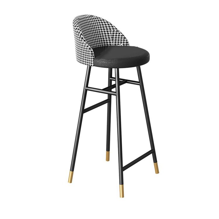 Sgabelli da bar imbottiti da bar in metallo industriale con gambe nere