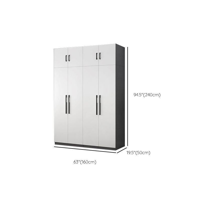 Moderne houten frame garderobe armoire vrijstaanbare garderobe met planken