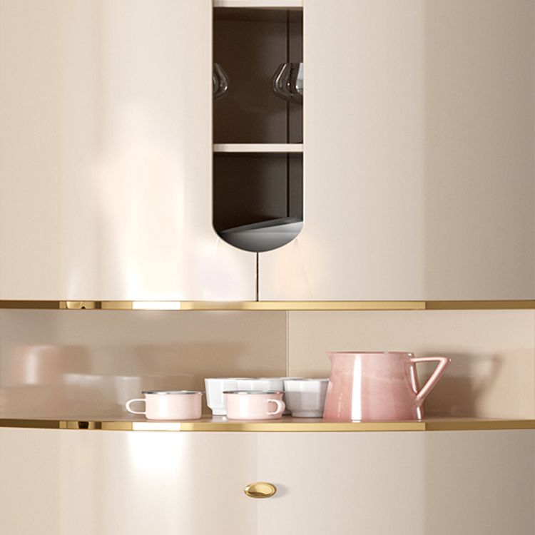 Scandinavian Bombe Accent Cabinet Solid Wood Side Cabinet in White Clearhalo 'Cabinets & Chests' 'cabinets_chests' 'furn' 'furn_cabinets_chests' 'Furniture' 'Living Room Furniture' 1200x1200_1dbb7d84-4475-452c-8351-d07a1c71a0bd