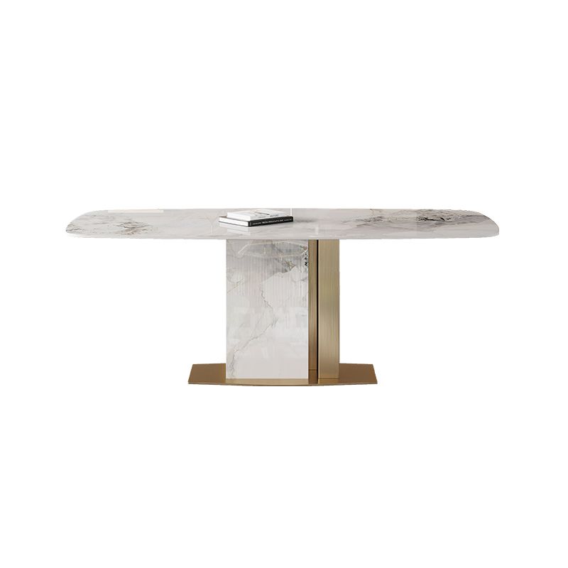 Scandinavische eettafel ingesteld 1/4/5/7 pc's gesinterde stenen eettafel met armloze stoelen