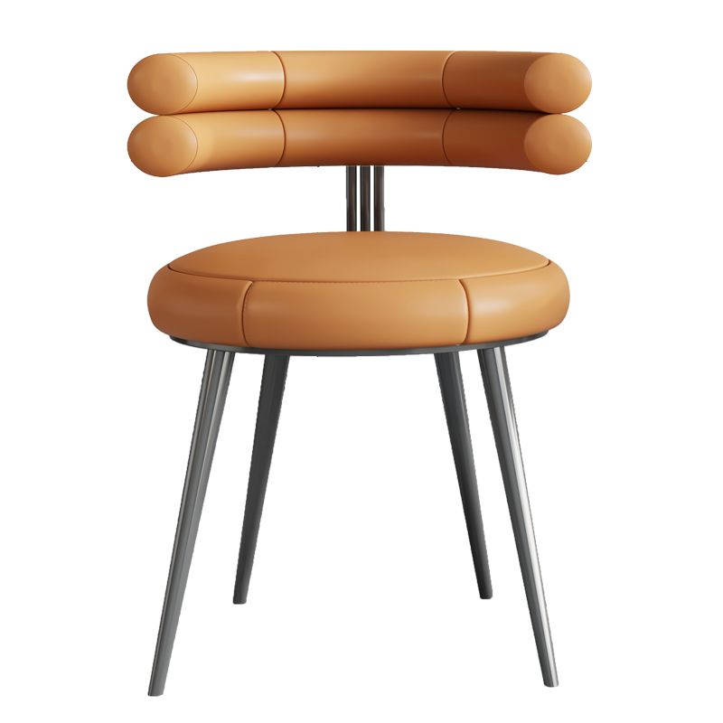 Designer Style Leather Conference Room Side Chair Open Back Dining Chair Clearhalo ' kitchen&dining_furn' 'Dining Chairs' 'Dining Tables & Seating' 'dining_chair' 'furn' 'furn_dining_chair' 'Furniture' 'furniture_dining_chair' 'Kitchen & Dining Furniture' 'kitchen' 1200x1200_1dbd3af6-4a5c-45e7-8c78-6d62665469a0