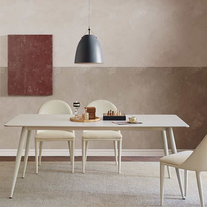Industrial 4 Legs Dining Room Sintered Stone Dining Table for Kitchen Clearhalo 'Dining Tables & Seating' 'Dining Tables' 'dining_table' 'furn' 'furn_dining_table' 'Furniture' 'Kitchen & Dining Furniture' 1200x1200_1dbd6860-f6a4-4abe-80ae-a0a40d099d01
