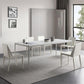 Modern White Dining Table Set 1/4/5/6/7 Pieces Dinette Set for Kitchen