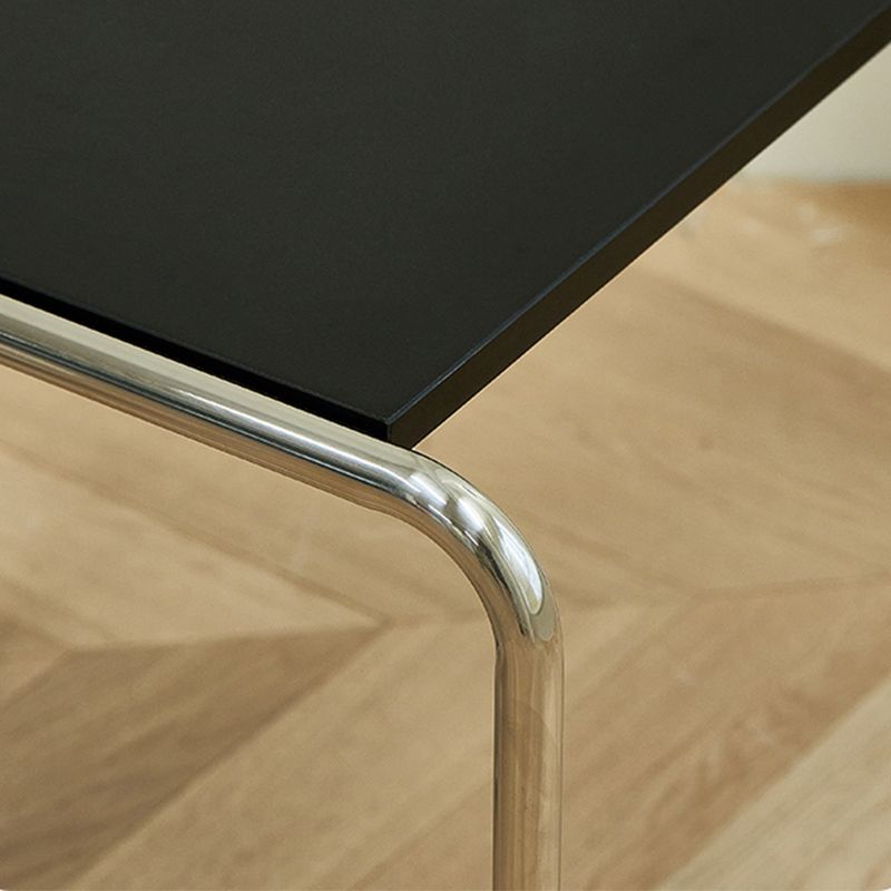 Mesa minimalista rectangular 15.7 "D Tabla final moderna de trineo de trineo de acero