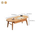 4 Legs Coffee Table Solid Wood Cocktail Table with 2 Storage Drawers Clearhalo 'Coffee & Accent Tables' 'Coffee Tables' 'coffee_tables' 'furn' 'furn_coffee_tables' 'Furniture' 'Living Room Furniture' 1200x1200_1dc06be1-9d59-4b81-be7a-6e5e557488fa