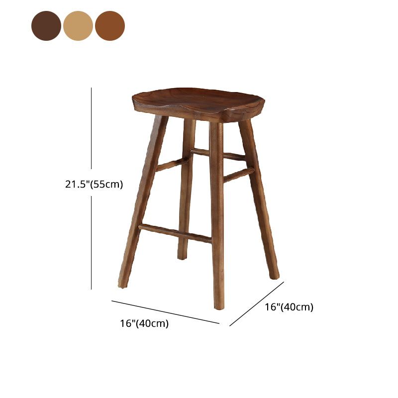 Industrial Style Bar Stool Wooden Legs Saddle Seat Barstool for Restaurant Bar Clearhalo 'Bar Furniture' 'Bar Stools' 'bar_stools' 'furn' 'furn_bar_stools' 'furniture_bar_stools' 'Kitchen & Dining Furniture' 'kitchen&dining_furn' 'kitchen' 'kitchen_furn' Furniture' 1200x1200_1dc0d311-42cf-4115-9407-8f0c5449fe2b
