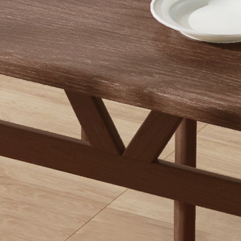 Nordic Wood Dining Table Dining Rectangle Table with Metal Legs Clearhalo 'Dining Tables & Seating' 'Dining Tables' 'dining_table' 'furn' 'furn_dining_table' 'Furniture' 'Kitchen & Dining Furniture' 1200x1200_1dc1fc02-3d42-47cb-91cd-94c4a977a0d1