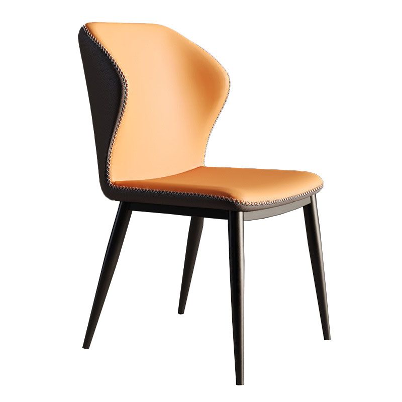 Modern Chairs Dining Armless Wingback Chair with Metal Legs for Kitchen Clearhalo ' kitchen&dining_furn' 'Dining Chairs' 'Dining Tables & Seating' 'dining_chair' 'furn' 'furn_dining_chair' 'Furniture' 'furniture_dining_chair' 'Kitchen & Dining Furniture' 'kitchen' 1200x1200_1dc27d11-802f-47d6-bde2-9a0c41f6b4e2