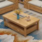Contemporary with Storage Drawers Rectangular Solid Wood Single Coffee Table
