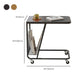 Contemporary C-shape Side Table Black/Gold Metal Side End Snack Table