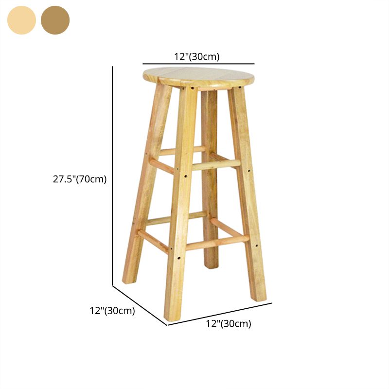 Modern Armless Backless Counter Stool Wood Household Bar Stool with Wooden Seat Clearhalo 'Bar Furniture' 'Bar Stools' 'bar_stools' 'furn' 'furn_bar_stools' 'furniture_bar_stools' 'Kitchen & Dining Furniture' 'kitchen&dining_furn' 'kitchen' 'kitchen_furn' Furniture' 1200x1200_1dc7f9fb-7de5-49b4-92bb-21fda9e5eb87