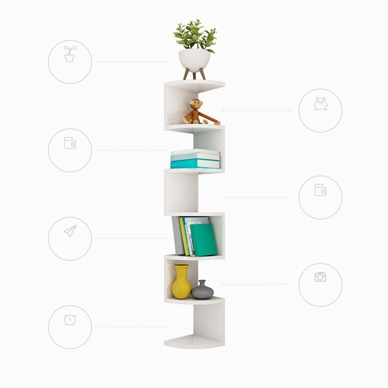 Contemporary Wall Mounted Bookcase Engineered Wood Bookshelf for Home Office Clearhalo 'Bookcases' 'Furniture' 'furniture_bookcases' 'Office Furniture' 1200x1200_1dc83952-2ddf-4984-bde1-da75d0b7cd46