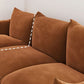 Velvet Pillow Top Arm Sofa with Pillows Back for Living Room