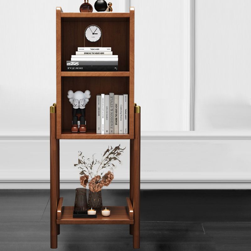 4 ripiani tavolino notturno in legno massiccio moderno con gambe, 43,1 "di altezza