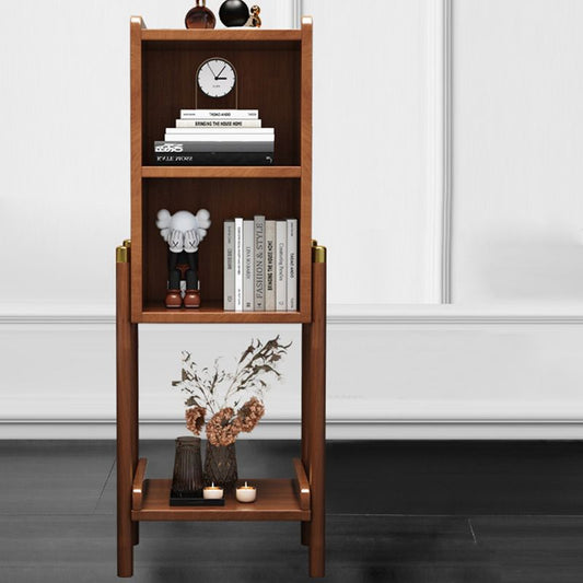 4 estantes Moda de noche moderna de madera de madera sólida con piernas, 43.1 "de alto