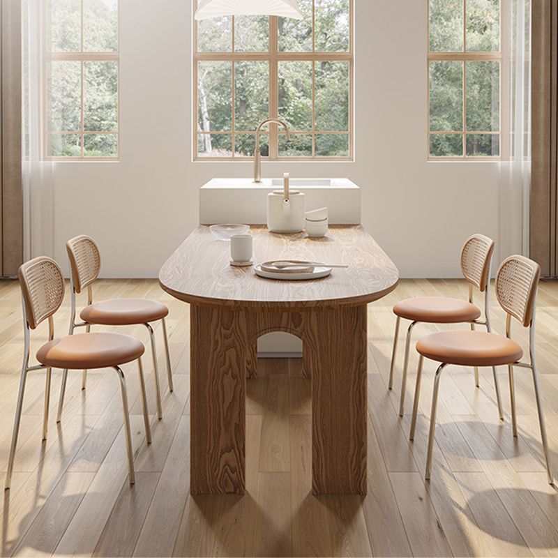 Modern Style Wooden Table Free Form Table with 3 Legs for Home Clearhalo 'Dining Tables & Seating' 'Dining Tables' 'dining_table' 'furn' 'furn_dining_table' 'Furniture' 'Kitchen & Dining Furniture' 1200x1200_1dcbd59f-43f3-4ff8-9237-f751c4b51884