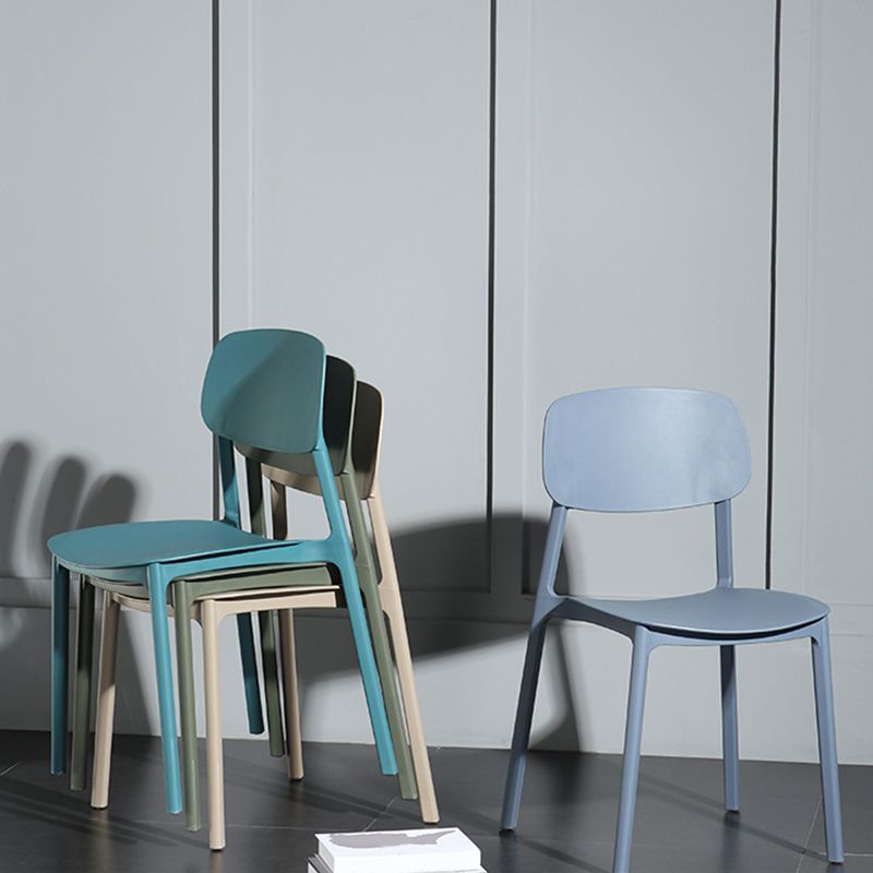 Silla de plástico de la parte posterior abierta moderna silla de brazo de plástico para el dormitorio