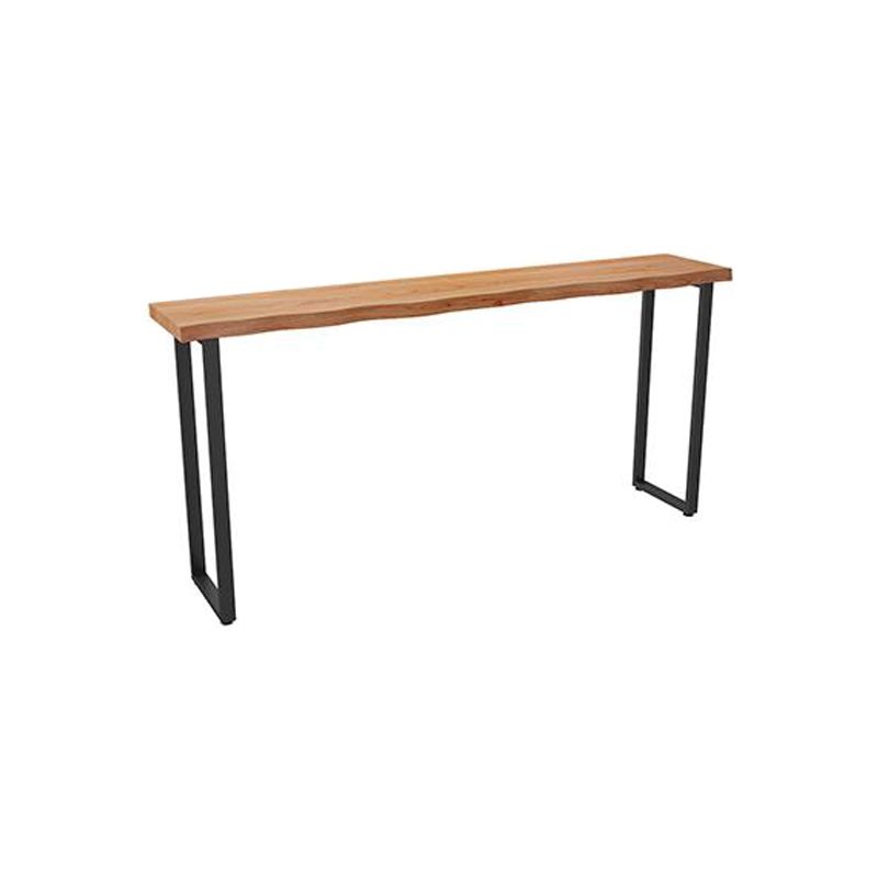 Modern Wood Bar Table with Rectangle Table Top Black Sled Table with 42-inch Height Clearhalo 'Bar Furniture' 'Bar Tables' 'bar_tables' 'furn' 'furn_bar_tables' 'Furniture' 'furniture_bar_tables' 'Kitchen & Dining Furniture' 1200x1200_1dce0b6a-5097-4898-8d6b-4e9a57284125