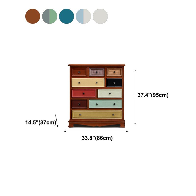 Cassetta del torace di stoccaggio americano tradizionale stoccaggio in stile con cassetto in legno massiccio