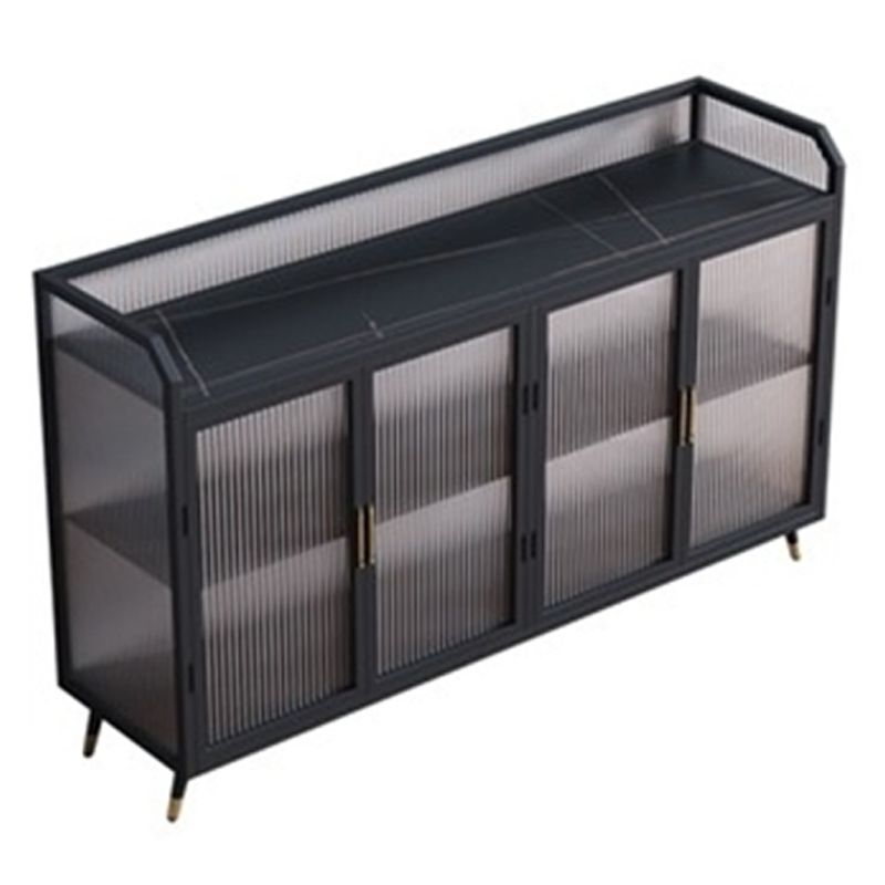 Rettangole Sideboard Home Scheda di lusso Sinterizzato Sinterizzazione Sideboard Abbazzinamento con porta di vetro